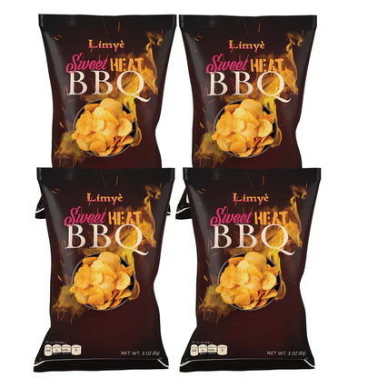 Limyè Sweet Heat BBQ Flavored Potato Chips - Certified Kosher & Allergen-Free - Vegan potato chips, Sweet Heat BBQ Flavor