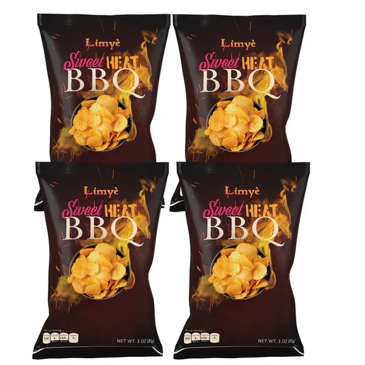Limyè Sweet Heat BBQ Flavored Potato Chips - Certified Kosher & Allergen-Free - Vegan potato chips, Sweet Heat BBQ Flavor