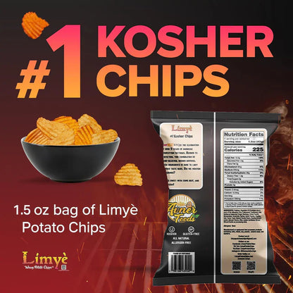 Limyè Sweet Heat BBQ Flavored Potato Chips - Certified Kosher & Allergen-Free - Vegan potato chips, Sweet Heat BBQ Flavor