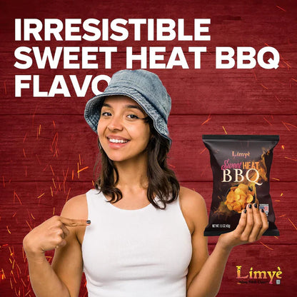 Limyè Sweet Heat BBQ Flavored Potato Chips - Certified Kosher & Allergen-Free - Vegan potato chips, Sweet Heat BBQ Flavor